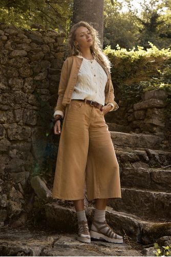 Pantacourt denim, oversize