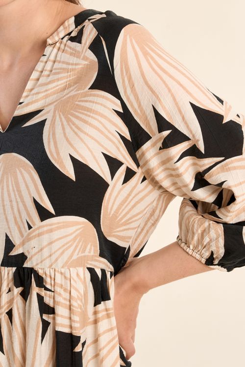 Robe courte Babydoll à imprimé