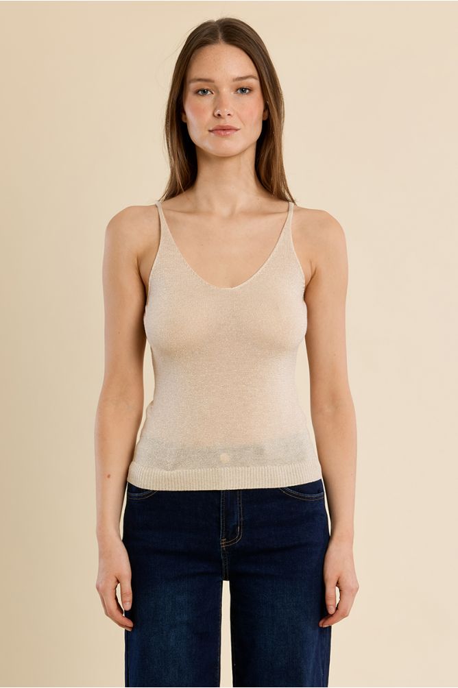 Top de mujer de tirantes, ajustado.