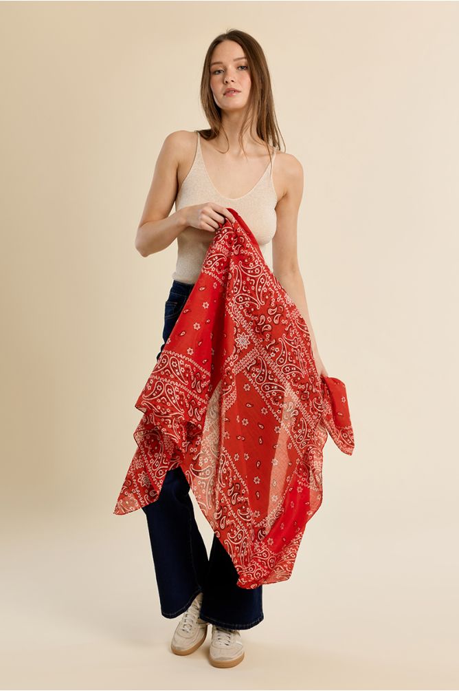 Pañuelo de mujer liso, estampado.