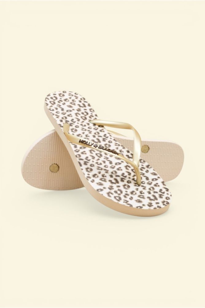 Chanclas de mujer de tiras finas, con estampado.