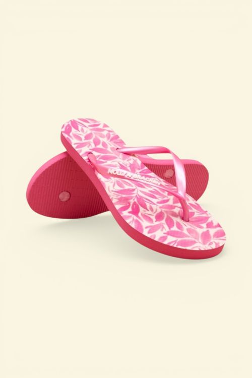 Les tongs imprimé Magenta