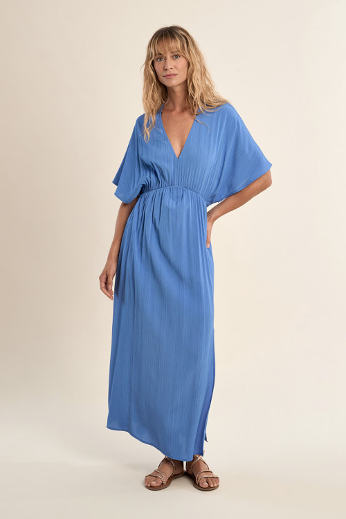 Robe longue, élastiquée