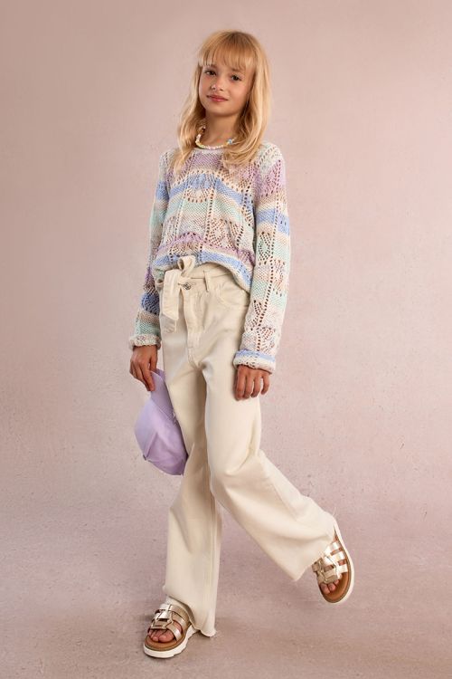 Pull tie-dye ajouré
