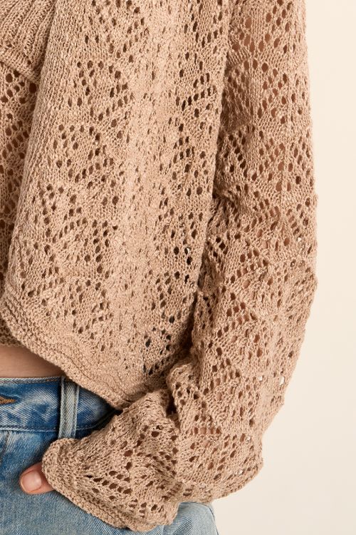 Cardigan en maille ajourée