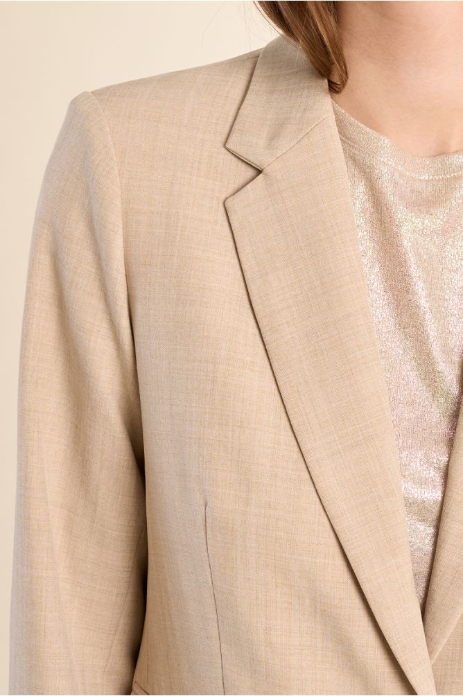 Blazer de mujer de manga larga, cuello y solapa