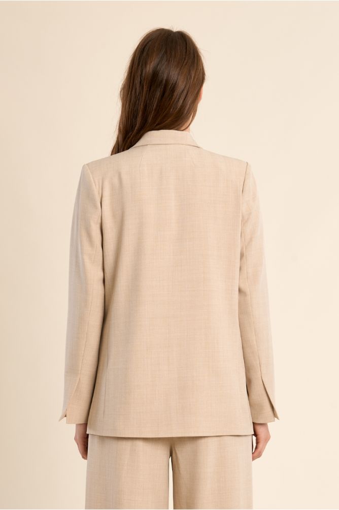 Blazer de mujer de manga larga, cuello y solapa