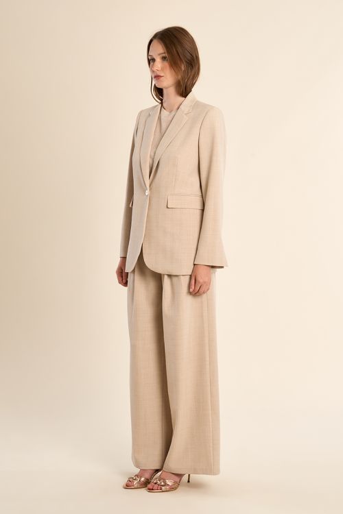 Blazer de mujer de manga larga, cuello y solapa
