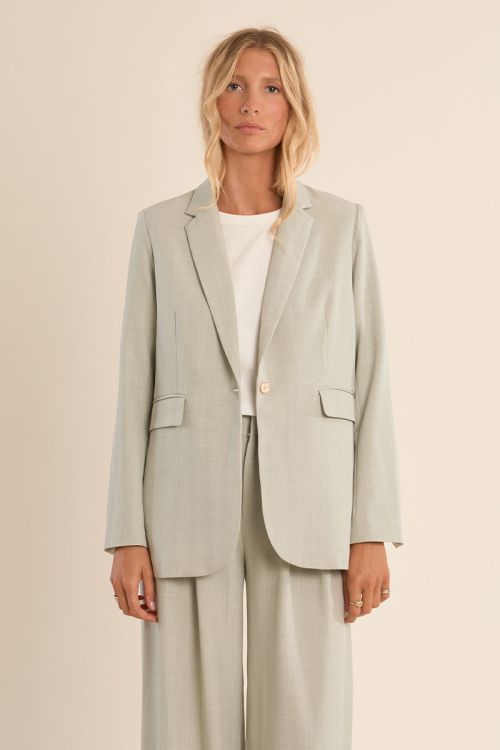 Blazer de mujer de manga larga, cuello y solapa