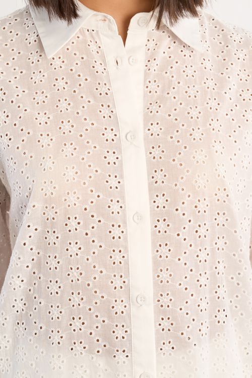 Chemise coton, en broderie anglaise 