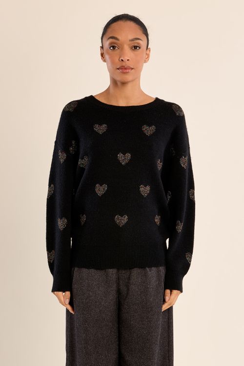 Jersey de manga larga estampado corazones
