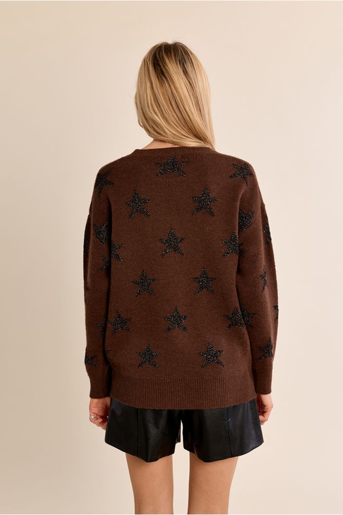 Knitted sweater, starry