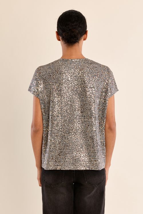 Iridescent V-neck T-shirt