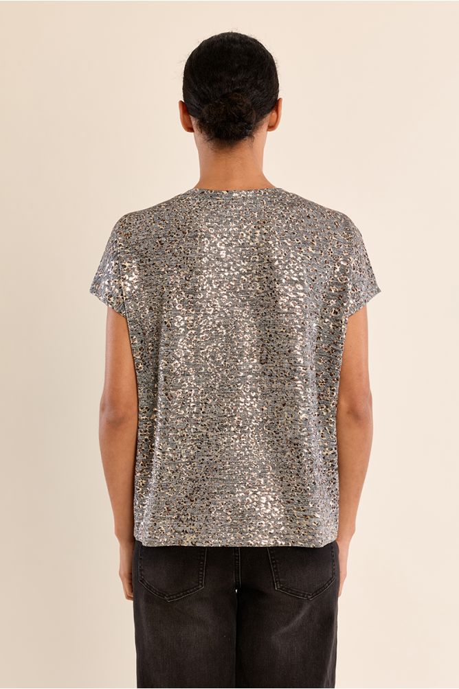 Iridescent V-neck T-shirt