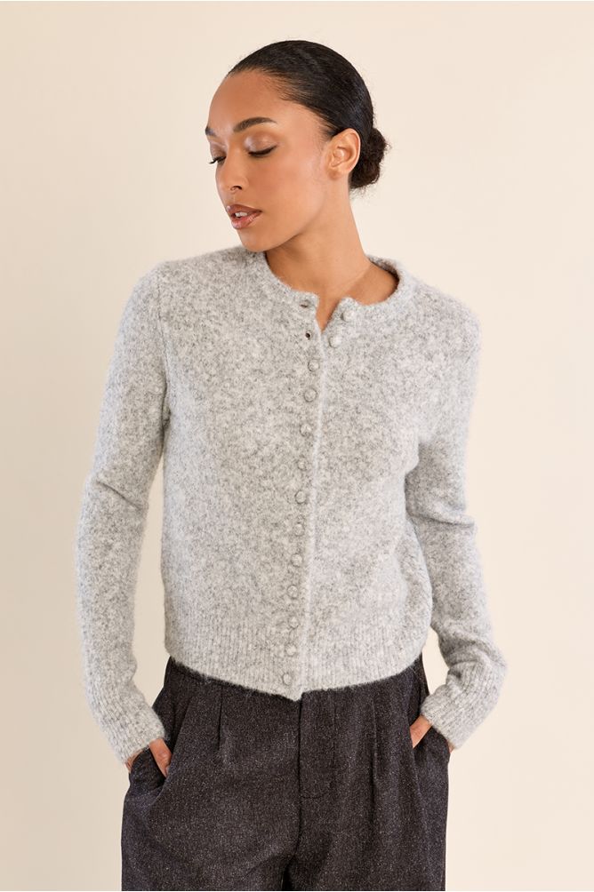 Buttoned cardigan, plain