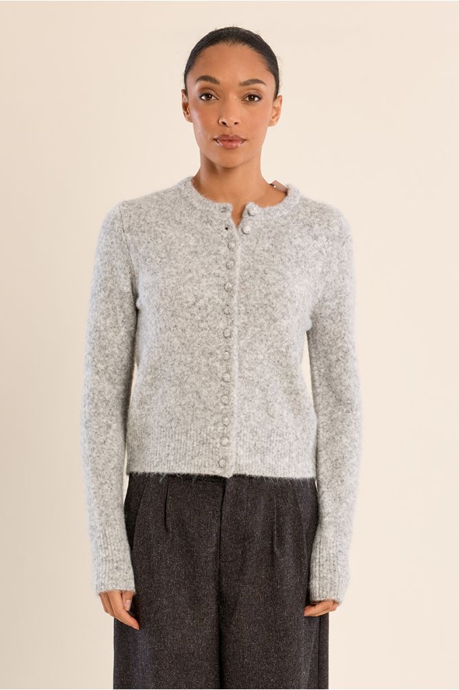 Buttoned cardigan, plain