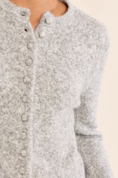 Cardigan boutonné, uni