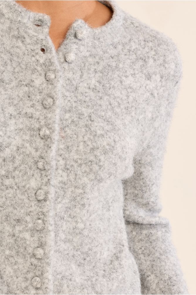 Cardigan boutonné, uni
