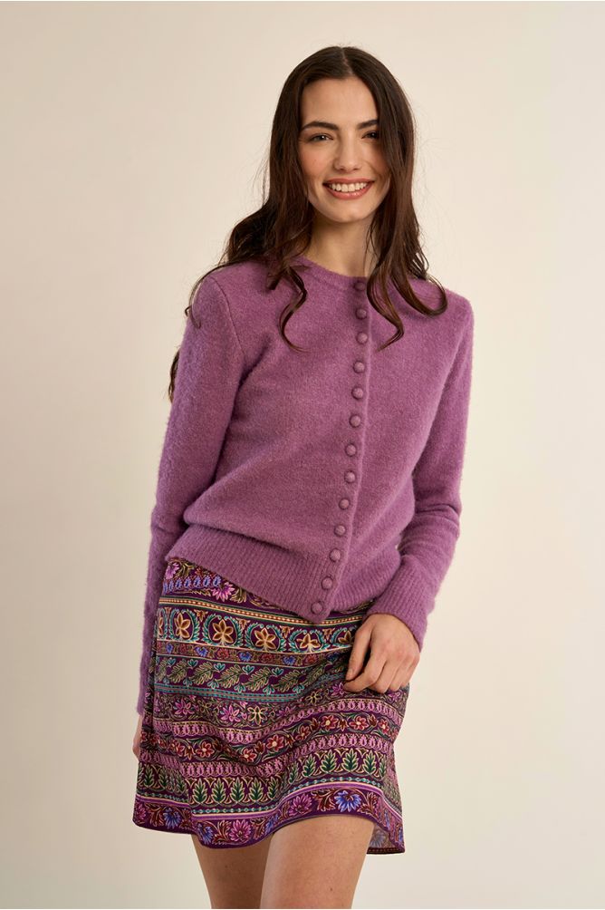 Buttoned cardigan, plain
