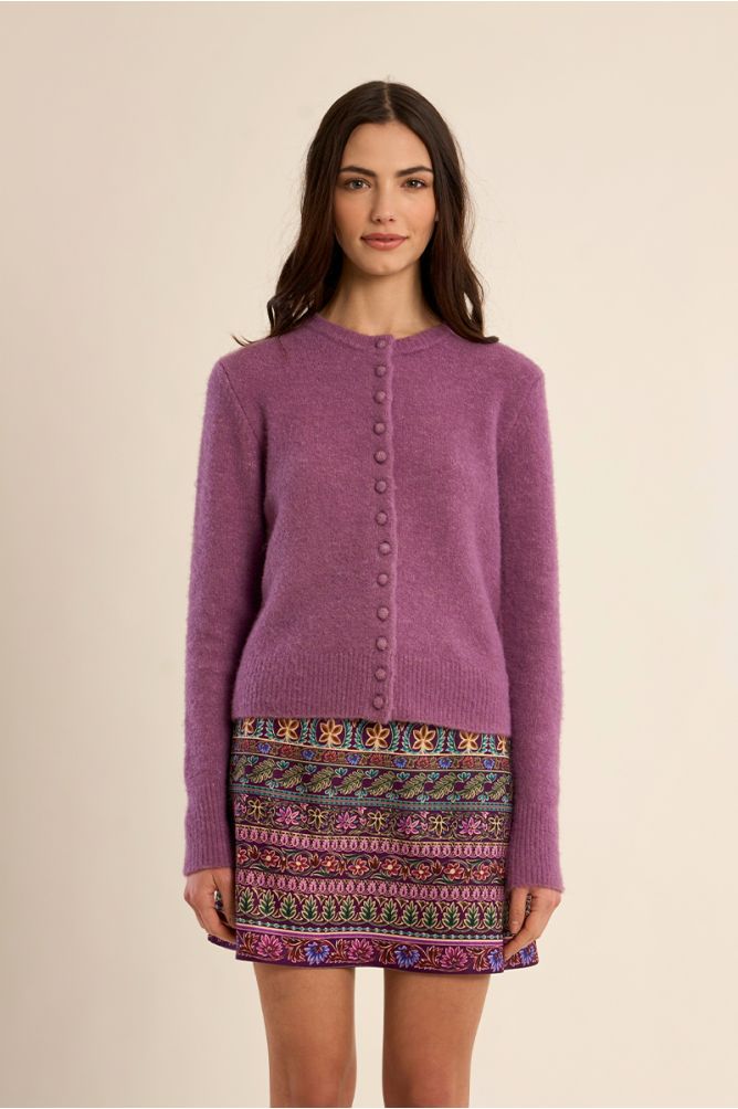 Buttoned cardigan, plain