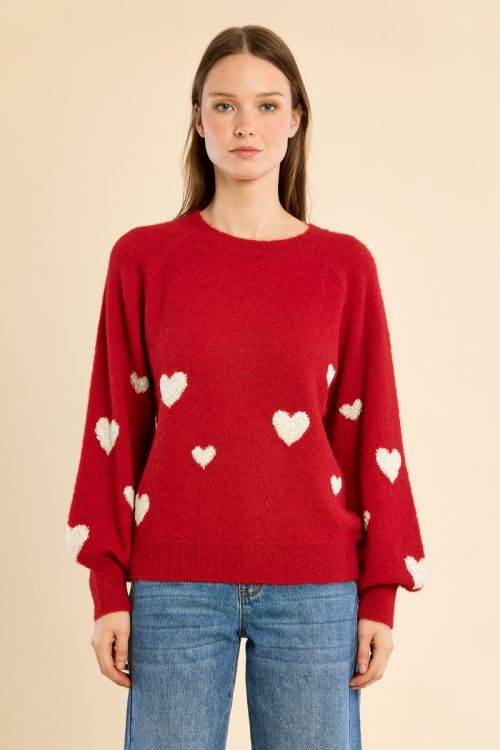 Jersey de manga larga detalle corazones