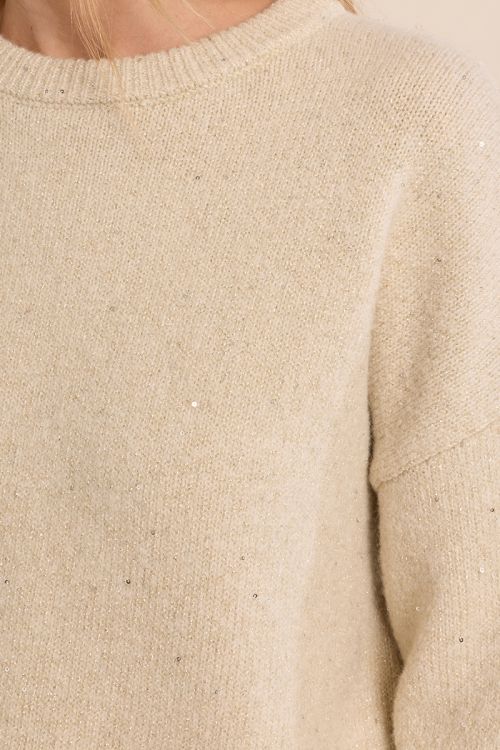 Knitted sweater, iridescent
