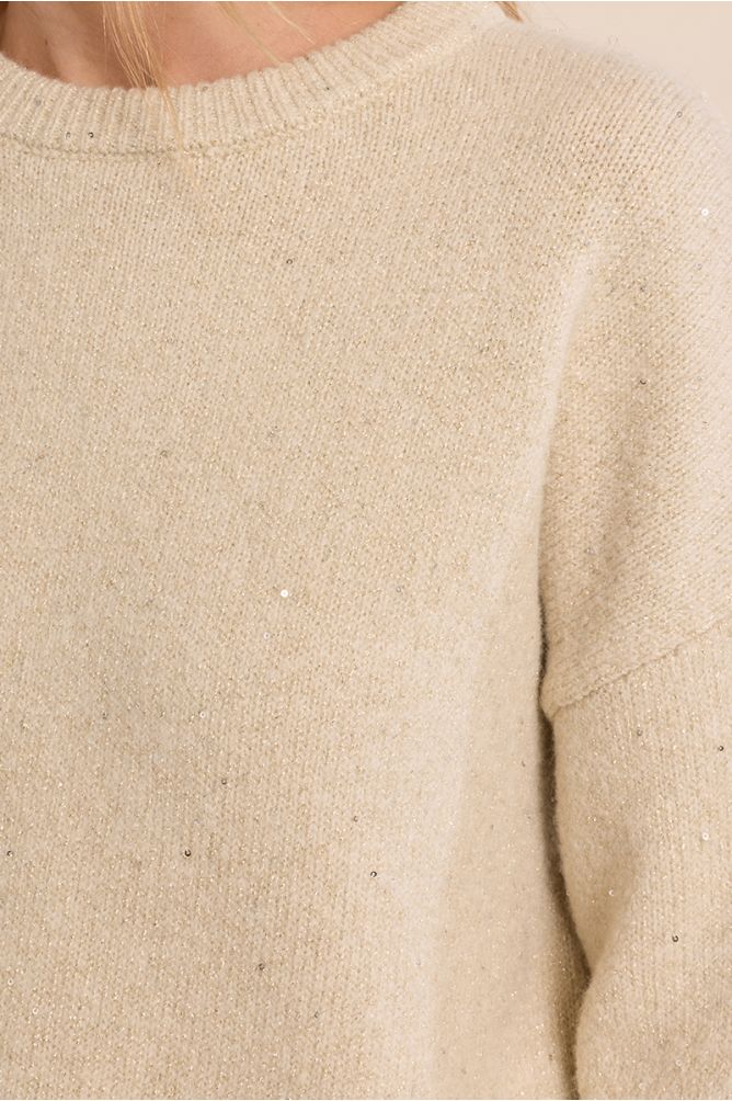 Jersey de manga larga en tejido brillante