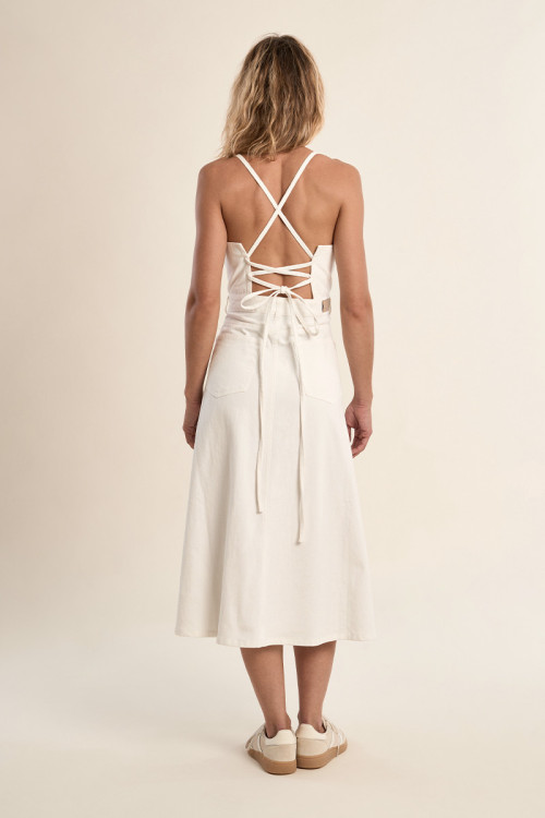 Denim dress, knottable