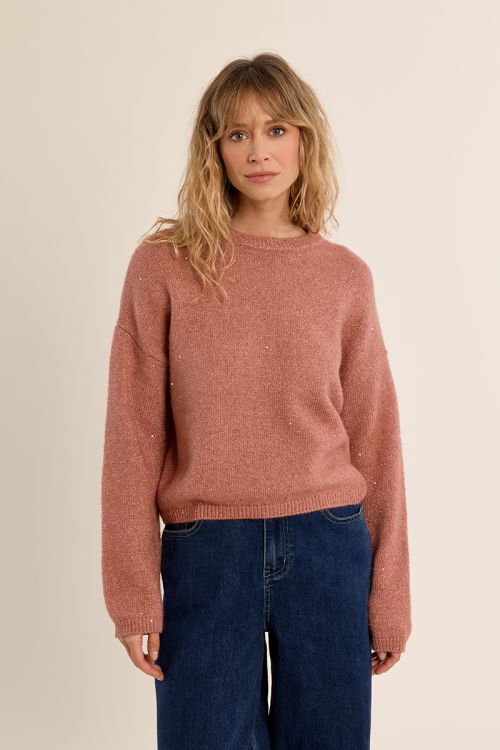Knitted sweater, iridescent