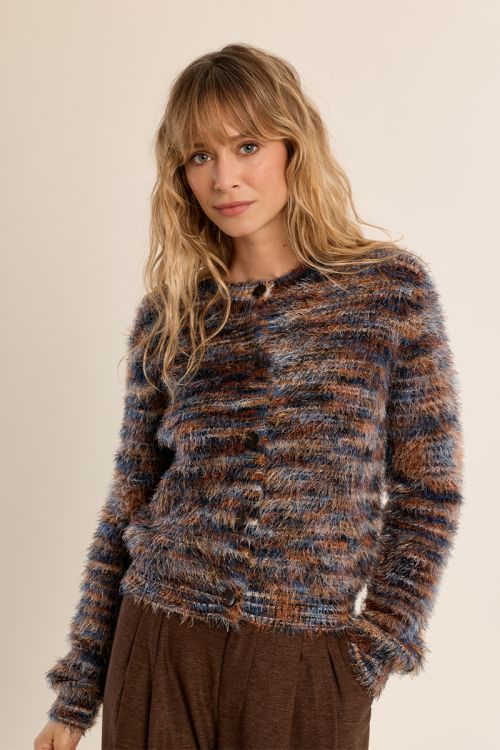 Cardigan en maille brossée