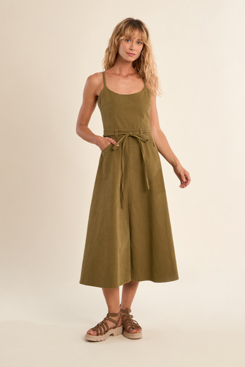 Denim dress, knottable
