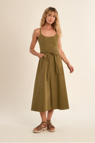 Denim dress, knottable