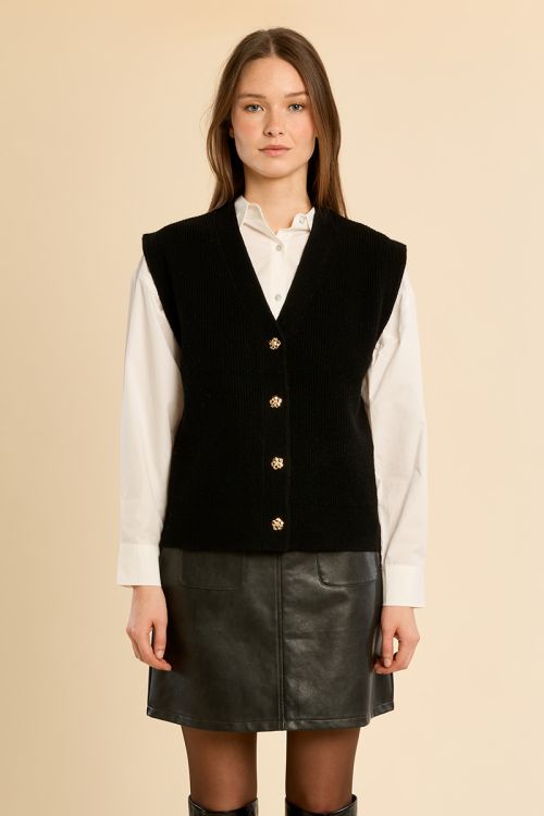 Gilet en maille, sans manches