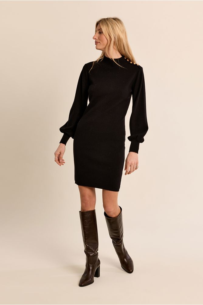 Vestido corto detalle botones