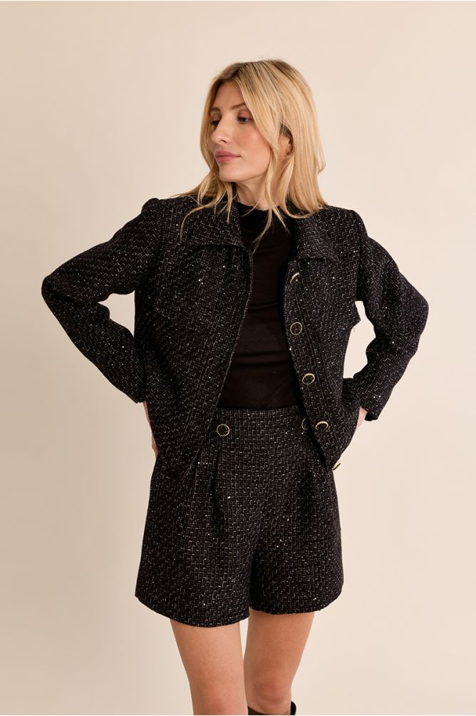 Veste courte en tweed