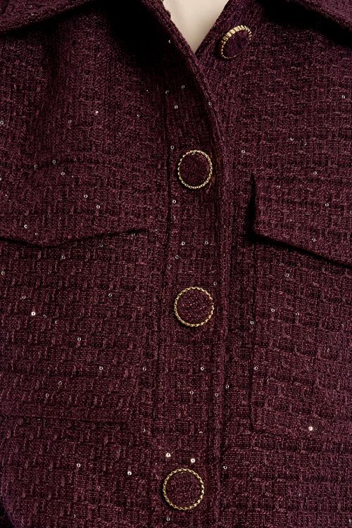 Chaqueta corta en tejido tweed