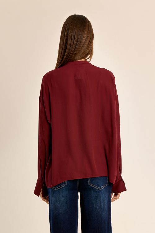 Blouse fluide col lavallière