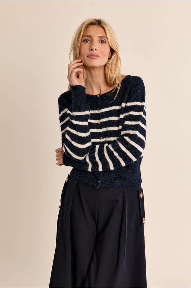 Cardigan à rayures