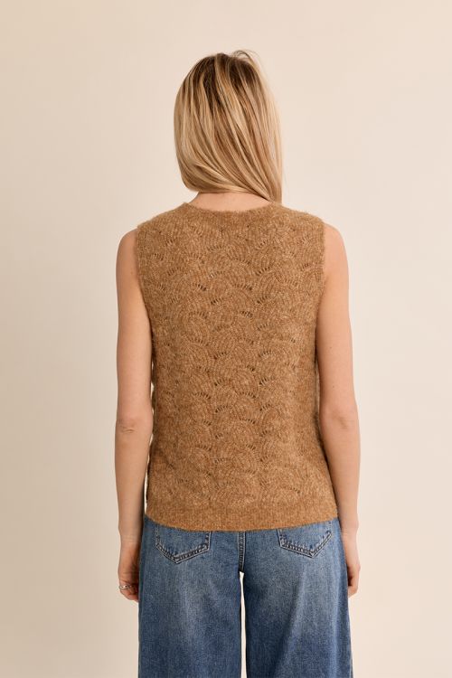 Pull droit en maille ajourée
