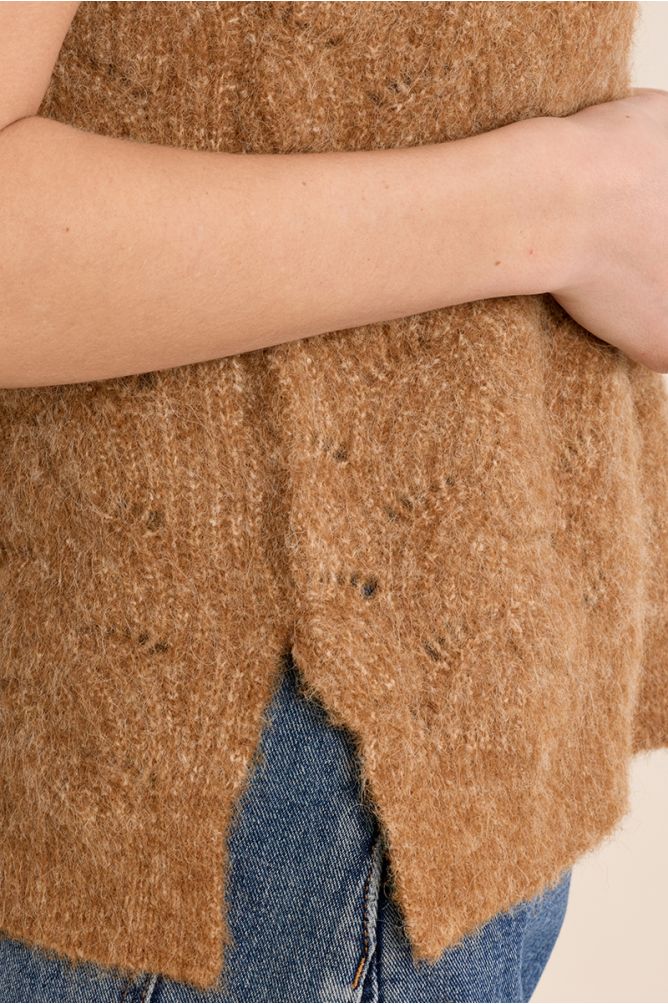 Pull droit en maille ajourée
