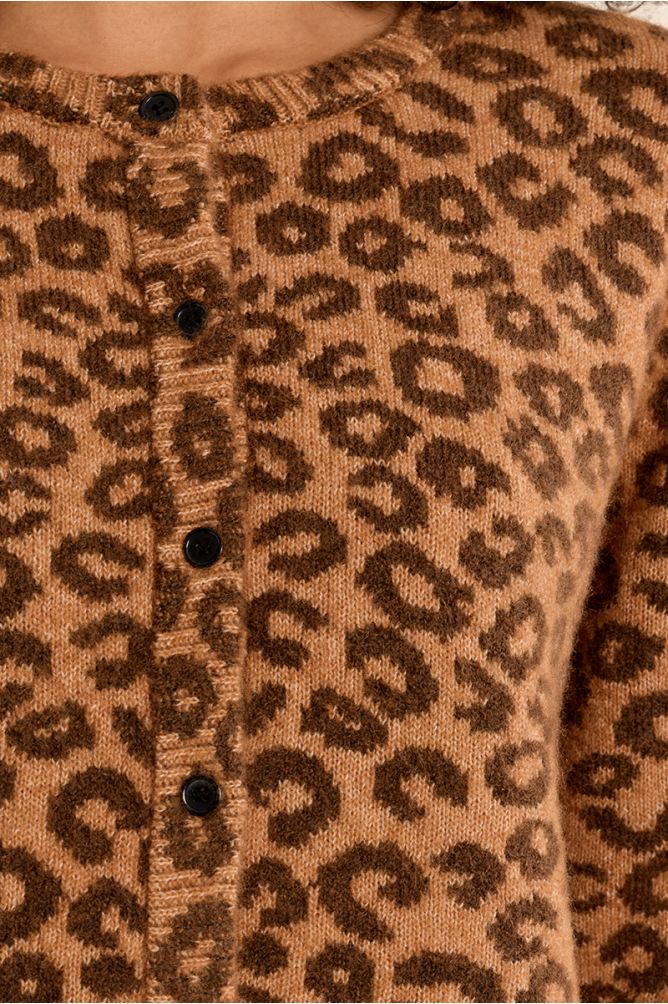 Buttoned cardigan, leopard