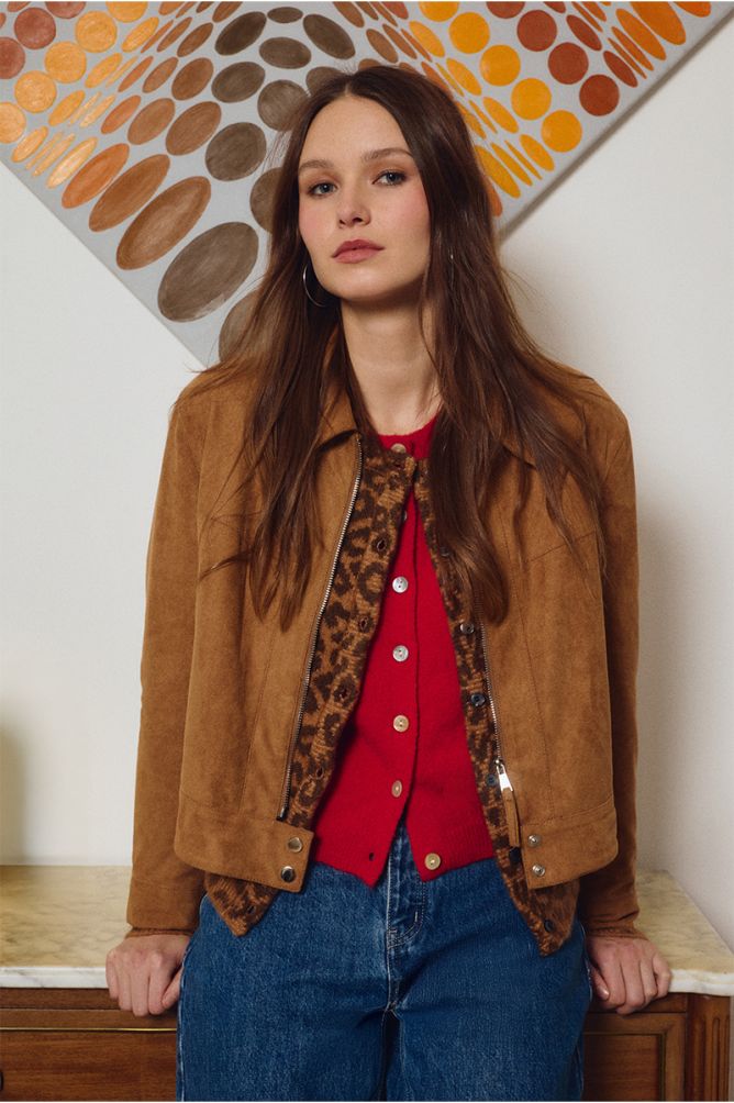 Buttoned cardigan, leopard