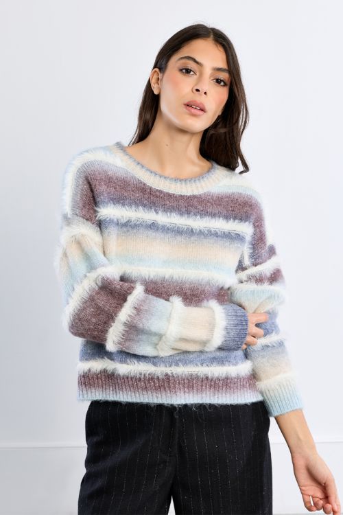 Pull Tie & Dye, à franges