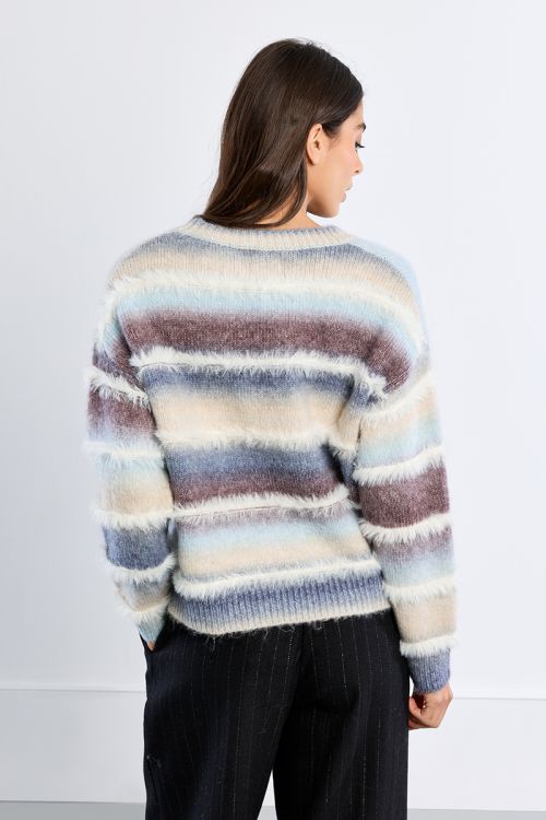 Tie & Dye sweater, fringed