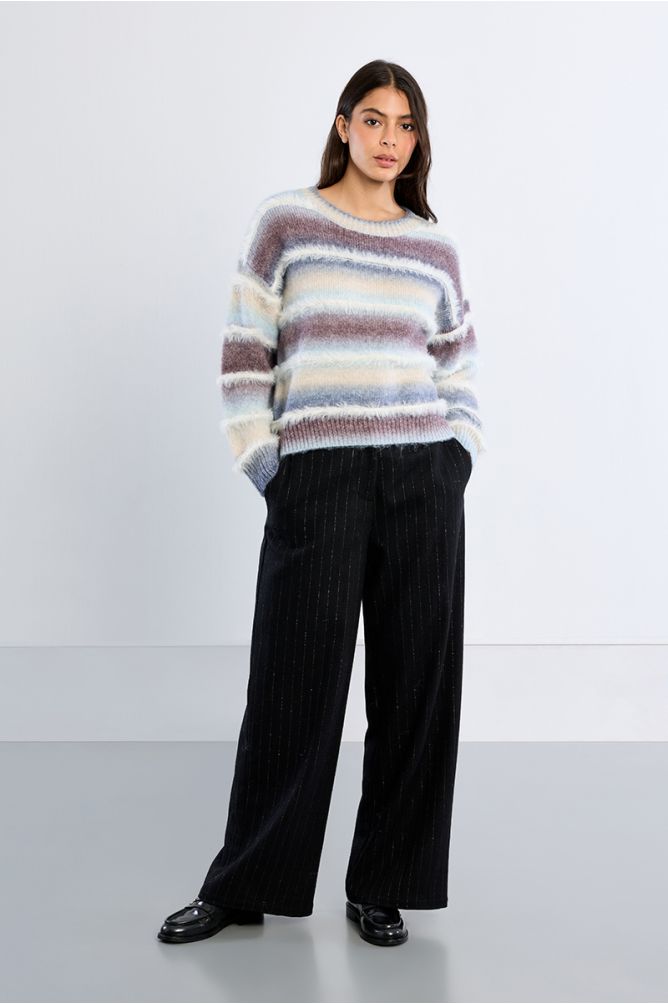 Tie & Dye sweater, fringed