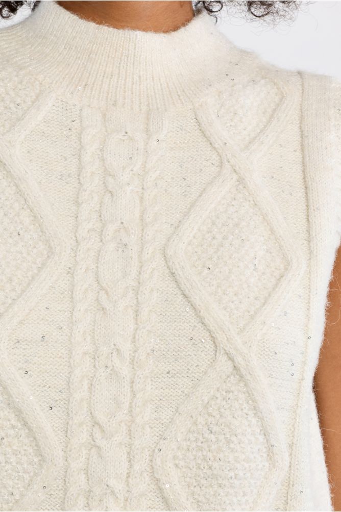 Jersey de manga sisa en punto mezclado