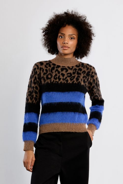 Leopard knit sweater