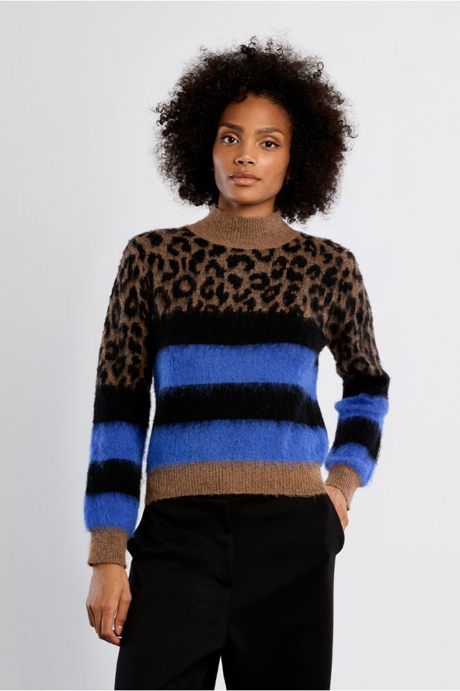 Leopard knit sweater