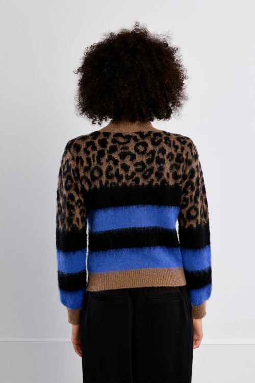 Pull en maille léopard