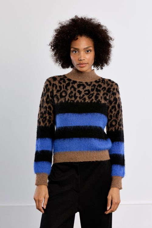 Leopard knit sweater